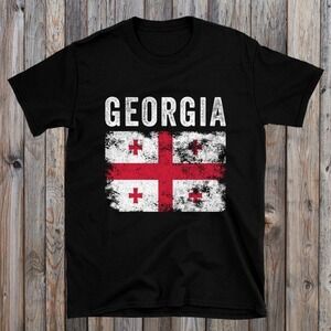 Georgia Flag Distressed - Georgian Flag T-Shirt